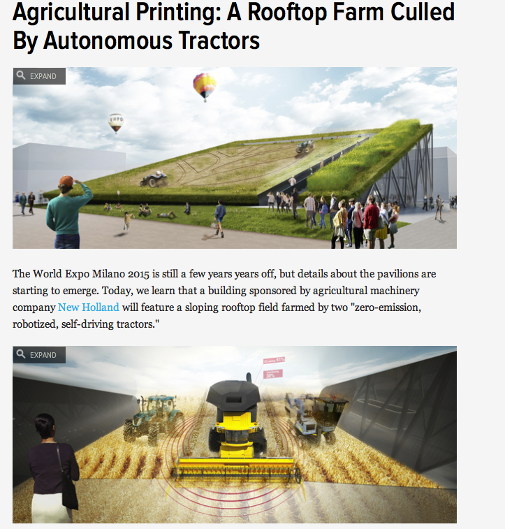 Förarlösa traktorer på World Expo 2015