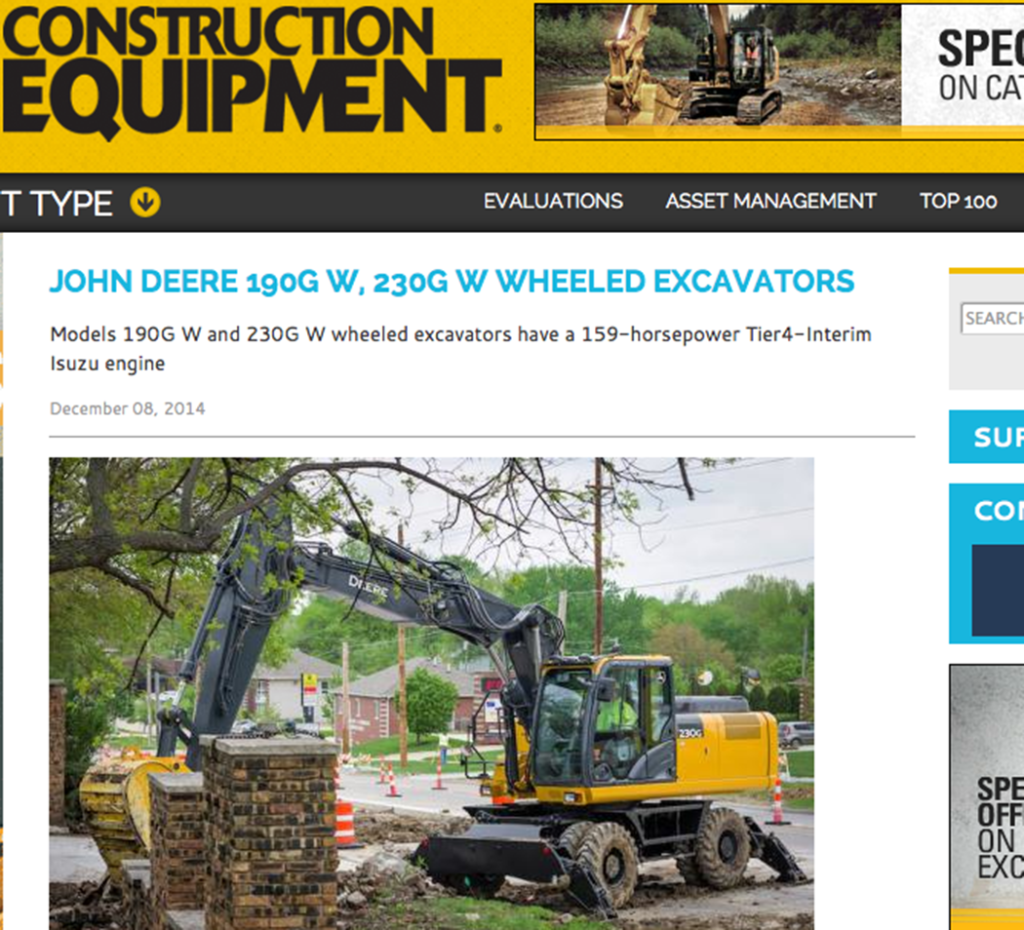 John Deere lanserar nya hjulgrävare