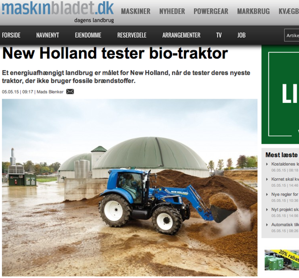 New Holland visar ny biogas-traktor