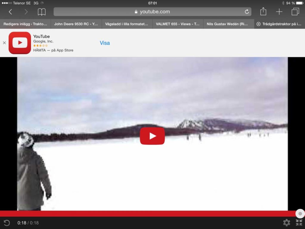 Ljudbang med trädgårdstraktor!