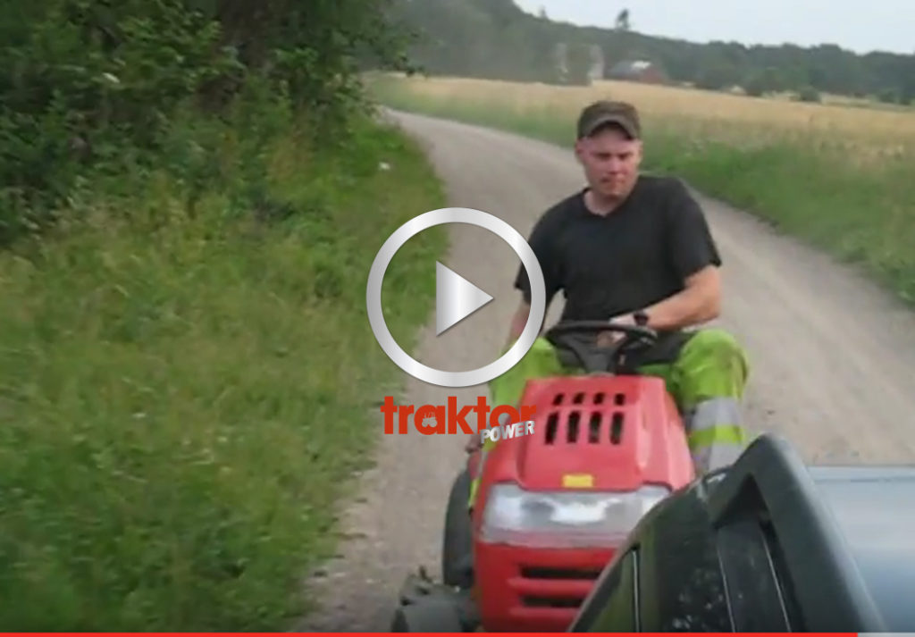 Omkörd av gräsklippare!!!!