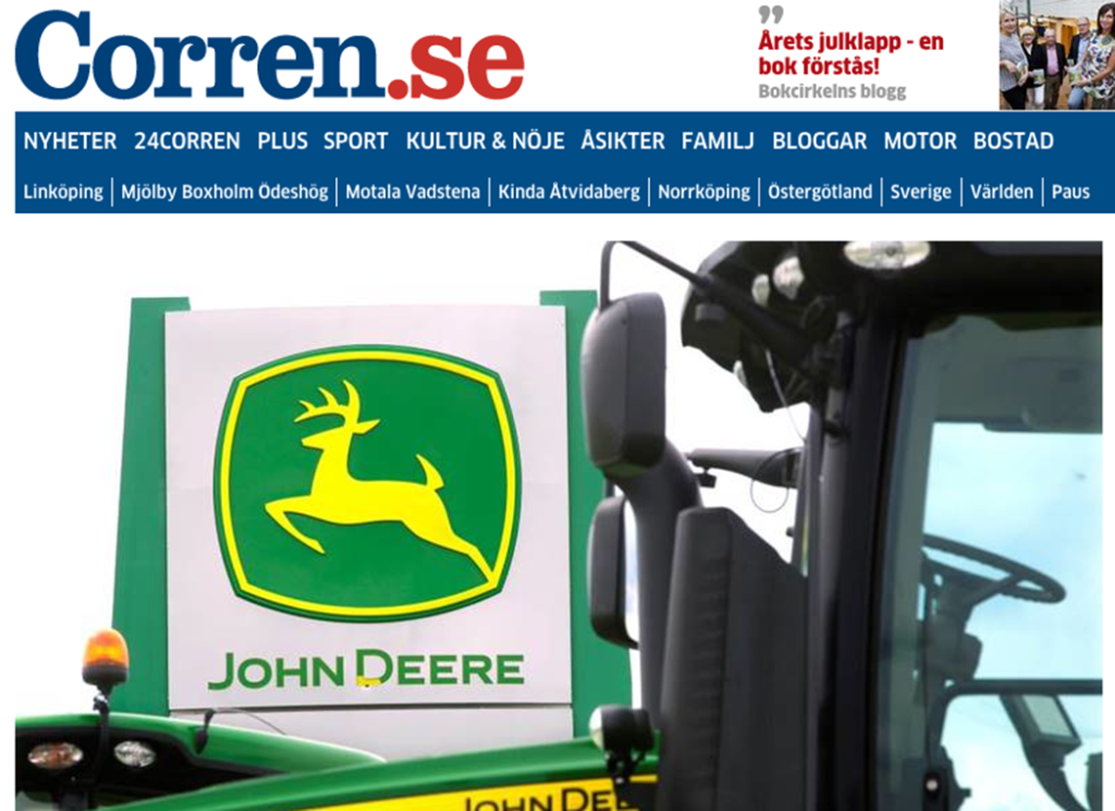 John Deere-tjuvar härjar i Östergötland