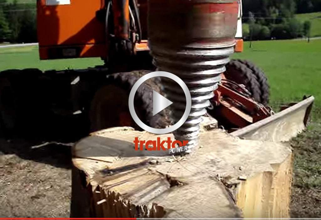Grävaren klyver med skruv!