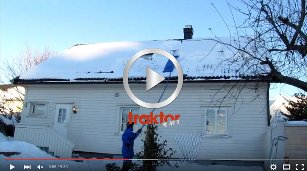 SÅ får du ned snön från taket!